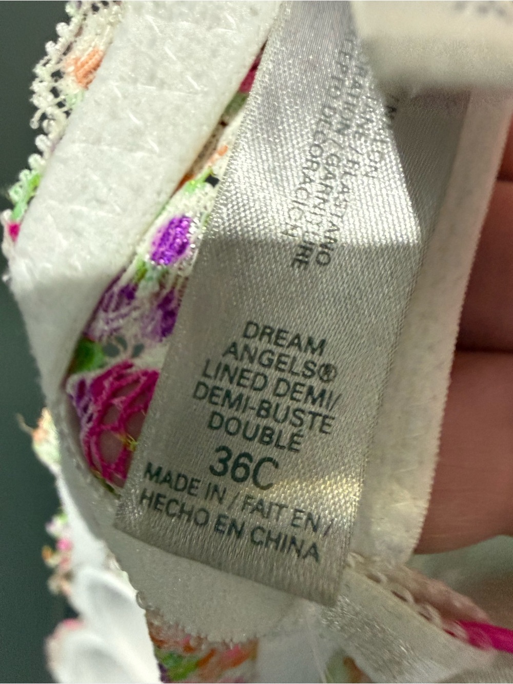 VICTORIA’S SECRET Dream Angels Bra Lined Demi 36C - Picture 13 of 14